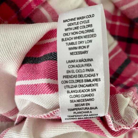 Jolie & Joy Juniors Button Down Pink and White Plaid Jacket Medium - Picture 10 of 11